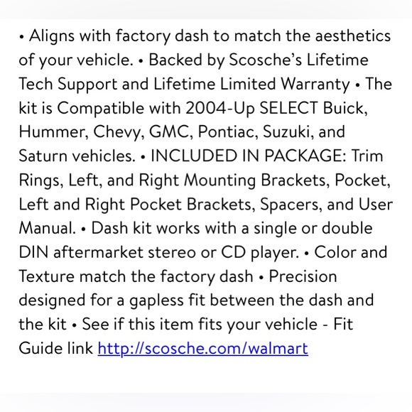 💜GM2600-WM1 Single or Double DIN Car Stereo Install Kit Comp w/ 2004-Up SELECT - Picture 10 of 10